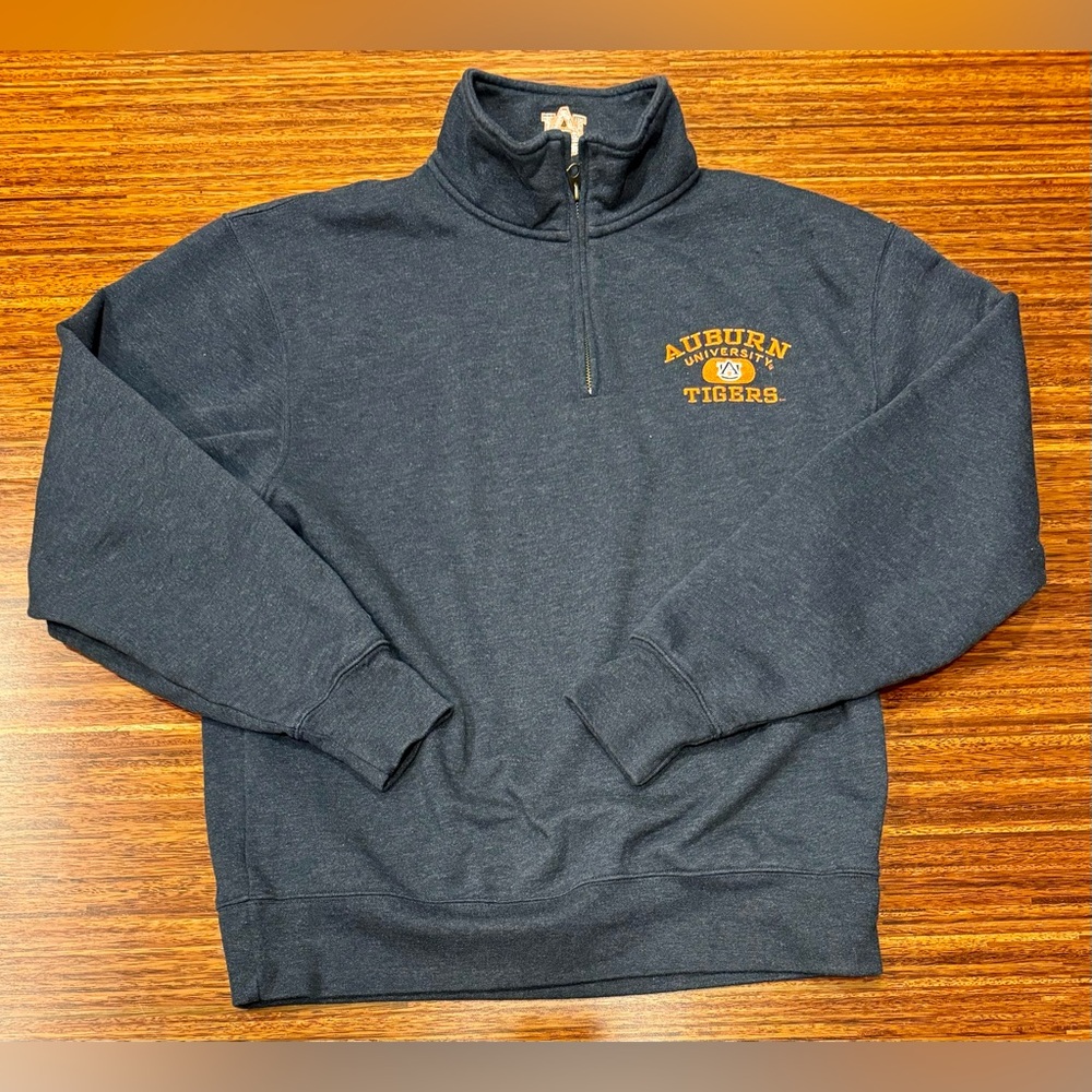 Jansport fleece quarter zip fleece sweatshirt Auburn EUC size large